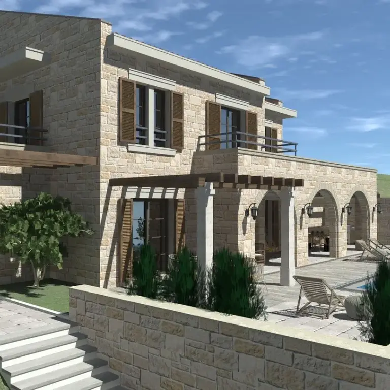 Vila  je rasporedjena na tri etaze ukupne povrsine 650m2