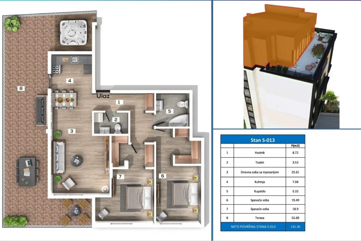 Skica stana od 141m2