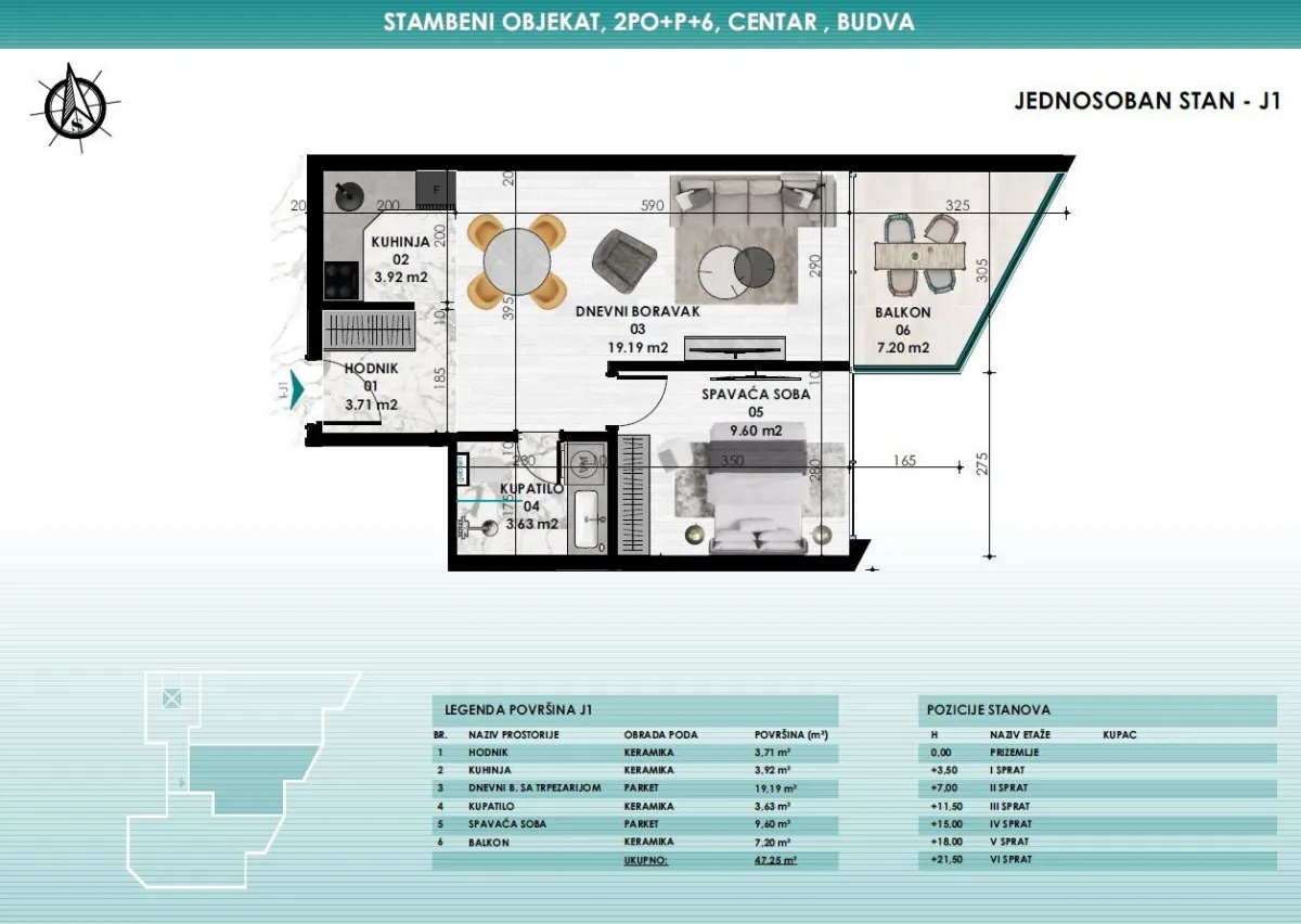 Skica stana od 47m2