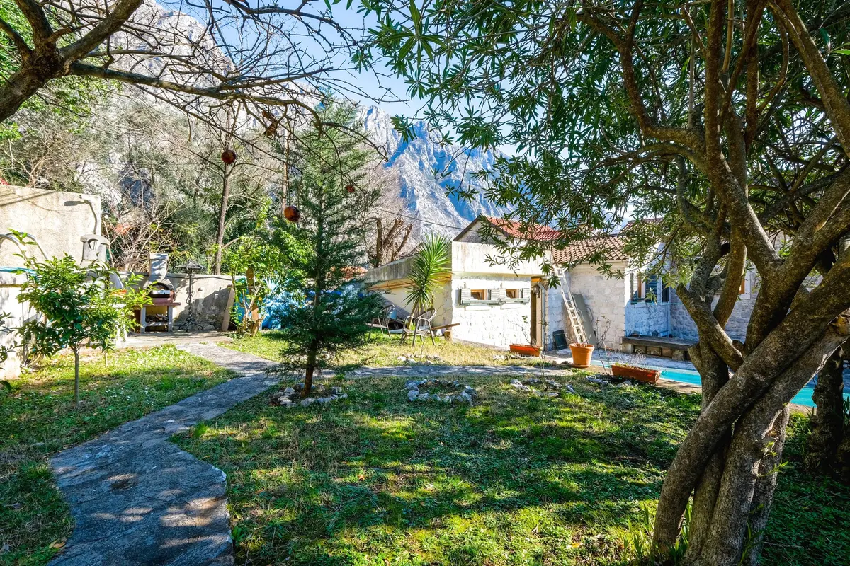 Dvoriste vile je lijepo uredjeno sa zasadima voca i raznih biljaka