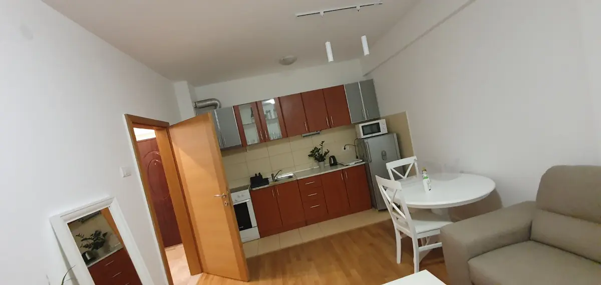 Dio dnevnog boravka sa kuhinjom i trpezarijom